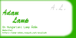 adam lamp business card