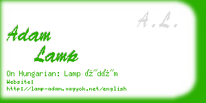 adam lamp business card